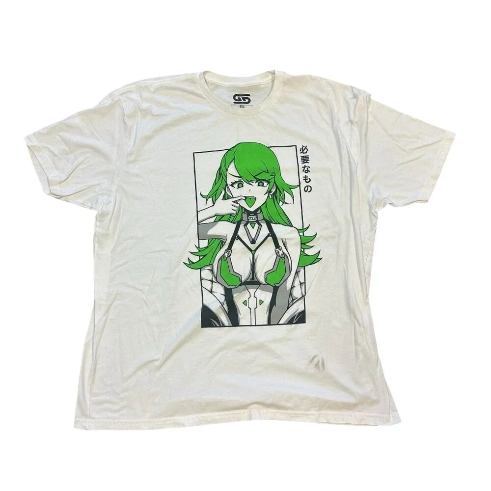 GAMERSUPPS WAIFU SHIRT -‎ Green Cyber Waifu Sz 3XL